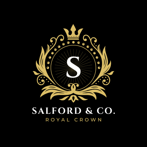 Black Gold White Luxury Royal Crown Logo