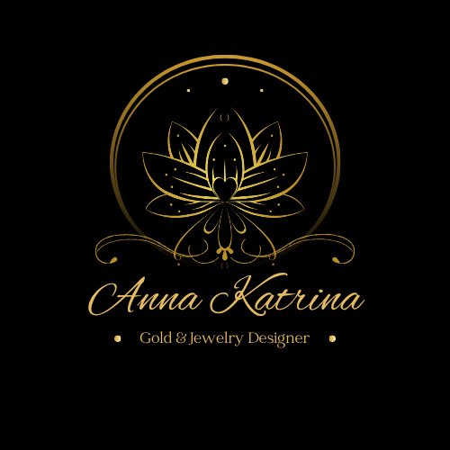 Black and Gold Elegant Luxury Flower Jewelry Logo